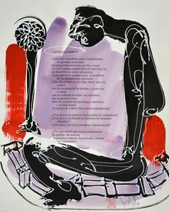 Luis Miguel Valdés Artista Cubano Original Firmado a Mano Acrílico 2016 n8 - Imagen 1 de 3