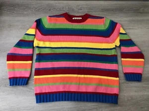 Suéter Pullover Appleseed's Para Mujer L Arco Iris Bloque de Color Tejido Apretado Algodón - Imagen 1 de 5