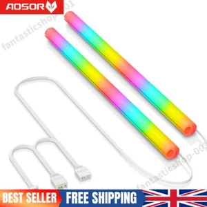 CoolMoon 2pcs Hose Pipe Aura Sync Water Cooling Tube Silicone PC Case Decorative - Afbeelding 1 van 12