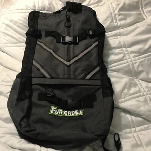 Dog Carrier Backpack Fur Cadet Pet Carrier Gray Size Medium -Dog Length 11-17" - Picture 1 of 11