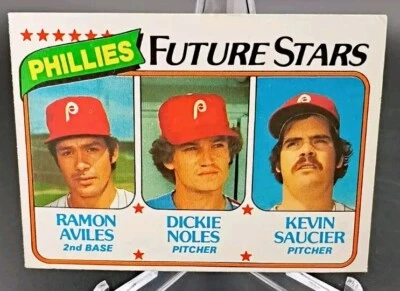 1980 Topps - Future Stars #682 Dickie Noles, Ramon Aviles, Kevin Saucier (RC) - Image 1 of 2