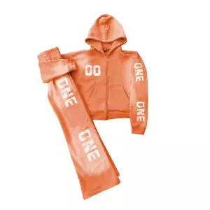 Mens 2 Piece Tracksuit Set Long Sleeve Jacket Pants Women Sweatsuit Casual wear - Picture 1 of 6
