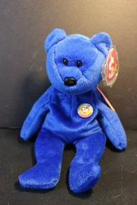 TY - Beanie Baby - Tags attached - CLUBBY - Royal Blue Bear - Picture 1 of 3