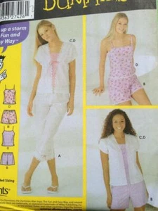 Simplicity Sewing Pattern 5205 Junior Girls Pants Shorts Camiole Top Size 17-24 - Picture 1 of 3