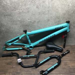 Blue Mongoose Glaze BMX Frameset Frame Fork Handlebar Stem Seat 20 old school - Picture 1 of 12