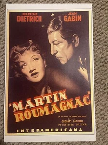 Martin Roumagnac Marlene Dietrich Jean Gabin Poster 11 x 17   (61) - Picture 1 of 2
