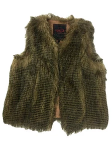 Fall Faux Fur Vest Womens Size M Yoki Outerwear Collection Fur Fashion Vegan NY - Picture 1 of 7