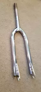 QUALITY CHROME TUBE FORKS FOR 24" BEACH CRUISERS,9&3/4 HEADTUBE, 6" OF THREAD - Picture 1 of 7
