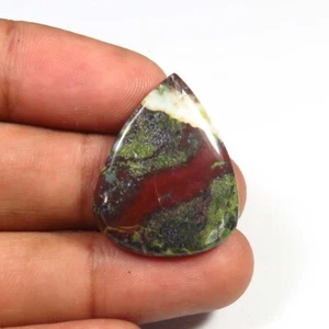 Navetti Verde Sangue Drago Naturale 26x20 mm Gemme Diaspro Liscio Pera DC-71 - Foto 1 di 4