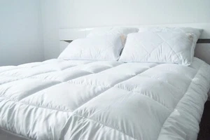 Merino Wool Duvet quilt 140/200 cm 500gsm 10 tog SINGLE BED + 1 x pillow 45/75cm - Afbeelding 1 van 6