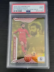 2022-23 Chronicles Illusions Premier League Mohamed Salah Gold /10 PSA 9 SP RARE - Picture 1 of 2