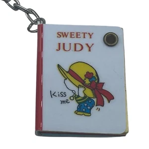 Vintage Sanrio Sweet Judy Mini Telephone Book 1 1/2" Keychain - Picture 1 of 5