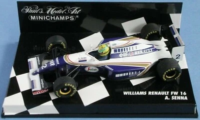 WOW EXTREMELY RARE Williams FW16 Renault A Senna Brazil 1994 1:43 Minichamps - Image 1 of 3