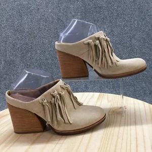 Kork Ease High Heels Womens 10 M Charley Mules Fringe Slip On Beige Leather - Picture 1 of 18