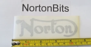 02-5942 NORTON - DECAL - SILVER TEXT - 4.3" LONG X 1 PAIR - Picture 1 of 1