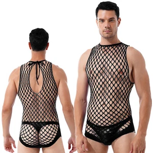 Men Stretchy Tights Compression All in one Wrestling Singlet Sportswear Bodysuit - Picture 1 of 113