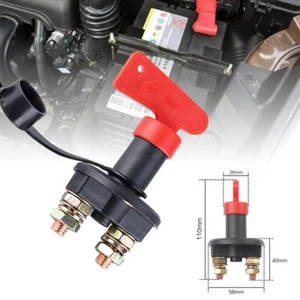 Interruttore universale isolatore batteria 12 V cut-off kill switch per auto barca furgone - Foto 1 di 8