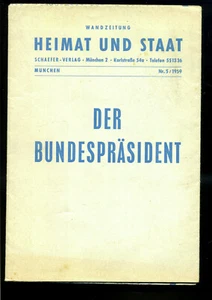 Wandzeitung - Heimat und Staat -- 1959 Nr. 5 -- Der Bundespräsident -- TOP -- - Picture 1 of 1
