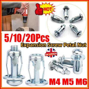 Expansion Screw Petal Nut,Petal Shape Metal Nut with Screws Easy Installation KH - Picture 1 of 28