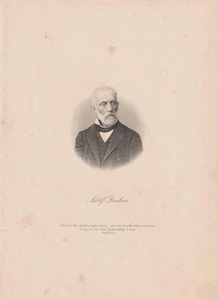 c1870 Adolf Bastian * Arzt Ethnologe * Stahlstich-Porträt - Imagen 1 de 1