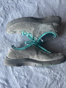 Dansko Elise Suede Comfort Shoes 40 Gray Turquoise - Picture 1 of 6