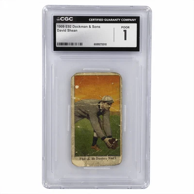 1909 E92 Dockman & Sons David Shean CGC Poor 1 - Image 1 of 3