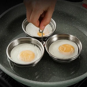Stainless Steel Egg Poacher Poaching Pan Mould Kitchen Gadgets Cooking Tools - Picture 1 of 13