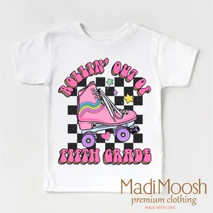 Rollin' Out Of 5th Grade Last Day Of School Shirt - School Shirt - Picture 1 of 7