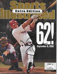 ST. LOUIS CARDINALS MARK MCGWIRE SIGNED SPORTS ILLUSTRATED JSA COA AUTOGRAPH 62 - Picture 1 of 2