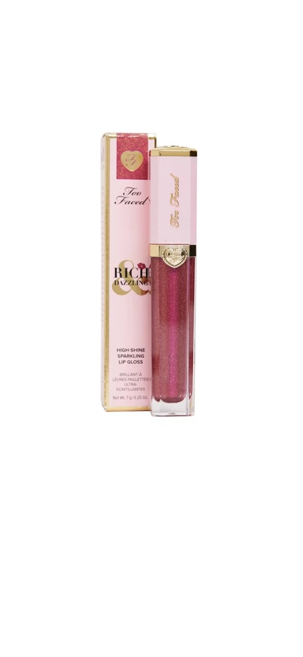 Too Faced Rich & Dazzling High-Shine Sparkling Lip Gloss Hidden Talents new - Image 1 of 1