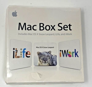 Apple Mac Box Set OEM Disc Retail Set OS X Snow Leopard iLife iWork New Sealed - Picture 1 of 2