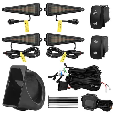UTV ATV LED Turn Signal Light Kit w/Horn Toggle Switch for Polaris CFMOTO Can-Am - Image 1 of 4