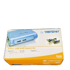 TRENDnet TK-207 2-Port USB KVM Switch Kit – New in Box, Plug & Play - Picture 1 of 6