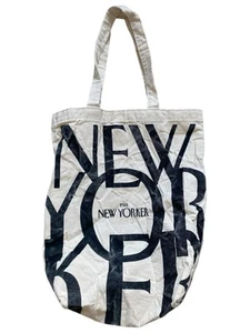 The New Yorker Magazine Tote Bag Distressed 15x15” Canvas Shopping - Picture 1 of 5