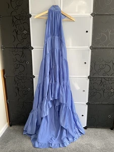 Absolutely Stunning Blue Halter neck Maxi Dress By ASOS Designer Size 12 - Picture 1 of 6