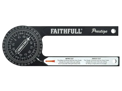 Faithfull Prestige Mitre Saw Protractor Black Aluminium FAIMSPCNC - Image 1 of 2