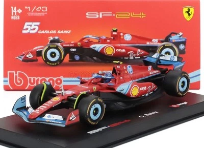 MODELLINO AUTO STATICO BURAGO FERRARI F1 SF24 MIAMI GP 2024 SAINZ VETRINA 1/43 - Immagine 1 di 4