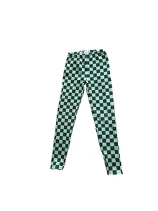 Gap Girls Checkered Fleece-lined Leggings Size XXL - Green/White - Picture 1 of 4