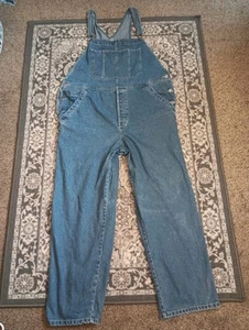 Vintage Old Navy Denim Overalls Mens XL Bib Grunge Hip Hop Country - Picture 1 of 14