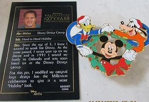 Disney WDW Celebrating Fifty Years Christmas Wreath Jumbo Artist Proof AP Pin - Picture 1 of 3