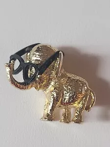 "ELECTION TIME" VTG gold Barry Goldwater Repub elephant articulated glasses Pin - Picture 1 of 7