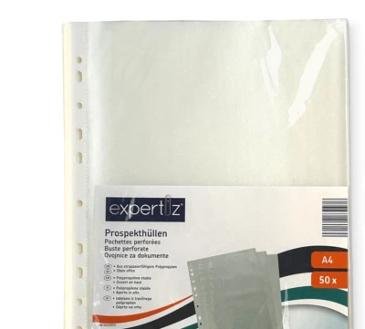 10 bis 200 Prospekthüllen Ordner DIN A4  Klarsichthüllen genarbt strapazierfähig - Bild 1 von 4