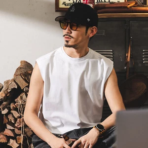 Retro Estilo Americano Western Hombres Sin Mangas Pullover Camiseta Prendas para el torso Deporte Guapo - Imagen 1 de 22