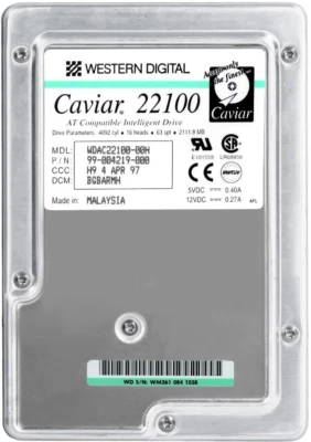 Western Digital Caviar 22100 WDAC22100-00H 2.1GB 5200 RPM ATA IDE 3.5" Inch - Image 1 of 3