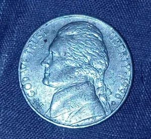 1996d Jefferson Nickel ERRORS DATE, MM DBL, NO I IN UNITED,, DOR - Picture 1 of 2