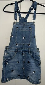 Mickey Mouse womens denim jean skirt overalls size small Cakeworthy - Picture 1 of 4