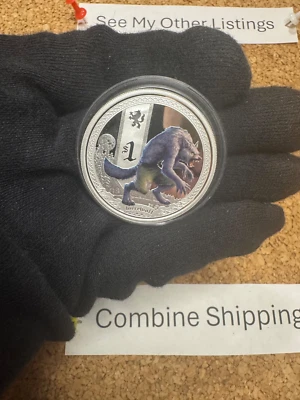 2013 Tuvalu Mythical Creatures WEREWOLF 1oz Silver Proof Coin Perth Mint - Image 1 of 2