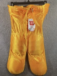 NWT Wilson Youth L Large (30-32) Redi-Play Football Pants w/ Pads Yellow Gold - Picture 1 of 3