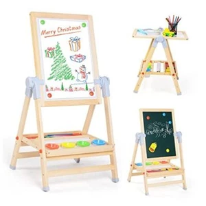 Art Easel for Kids, 360°Rotating Adjustable Toddler Easel, Double Sided - Picture 1 of 7