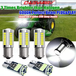 For John Deere 316 318 322 332 420 430 655 Front Rear LED Light Bulbs Headlights - Picture 1 of 12
